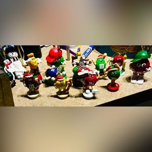Christmas M&M Guys Ornaments/Cake Toppers or holiday knick knacks Decorations